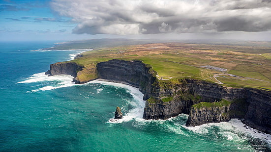 Cliffs of Moher, County Clare, Ireland, Europe, HD wallpaper HD wallpaper