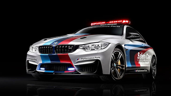 BMW M4 Coupe Motogp Safety Car, bmw coupe полицейска кола, купе, безопасност, motogp, автомобили, HD тапет