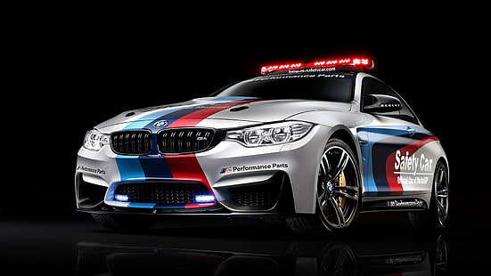 BMW M4 Coupe Motogp Safety Car, รถตำรวจ bmw คูเป้, คูเป้, ความปลอดภัย, motogp, รถยนต์, วอลล์เปเปอร์ HD HD wallpaper
