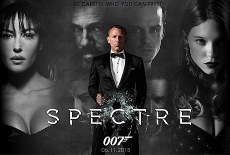 Movie, Spectre, 007, Daniel Craig, James Bond, Lucia Sciarra, Léa Seydoux, Monica Bellucci, Spectre (Movie), HD wallpaper HD wallpaper