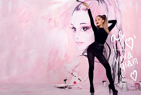 Ariana Grande, MAC Viva Glam, Lipstick, 4K, HD wallpaper HD wallpaper