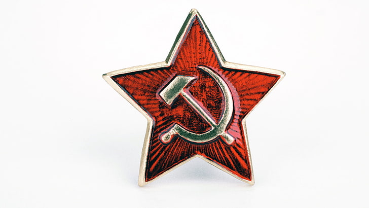 Hammer and Sickel logo, star, victory day, USSR, the hammer and sickle, HD wallpaper