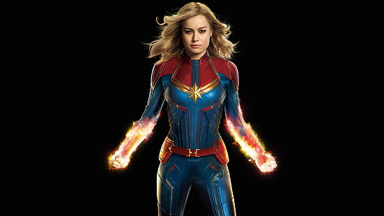 Brie Larson als Captain Marvel 4K, Captain, Marvel, Brie, Larson, HD-Hintergrundbild HD wallpaper