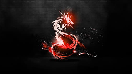  dragon, red, HD wallpaper HD wallpaper