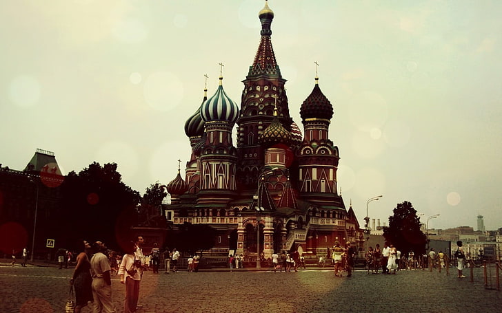 ロシア、モスクワ、ヨーロッパ、都市景観、人々、 HDデスクトップの壁紙