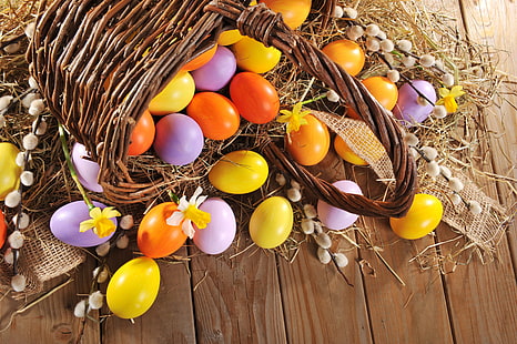 uova, primavera, pasqua, felice, legno, verba, giorno festivo, Sfondo HD HD wallpaper