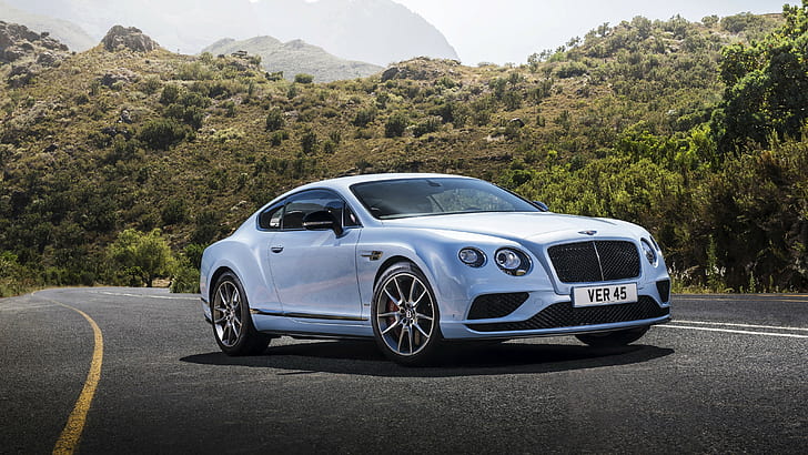 Bentley, Continental, Gt, White, Sidovy, Road, HD tapet