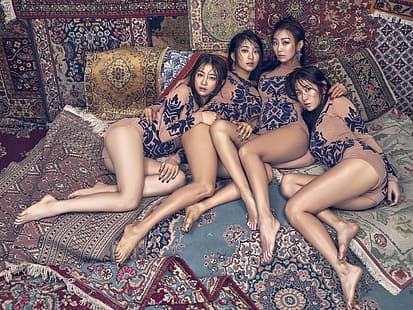 Sistar, Yoon Bora, Hyolyn, Kim Hyo-Jung, Kim Da-Som, K-pop, Soyou, Kang Ji-Hyun, mujeres asiáticas, coreanas, coreanas, cabello negro, Fondo de pantalla HD HD wallpaper