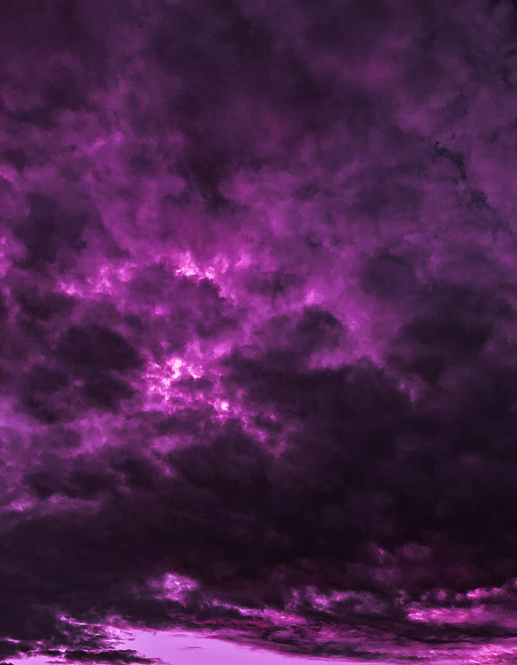 awan, langit, ungu, tebal, gelap, Wallpaper HD, wallpaper seluler