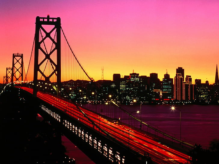 Schatzinsel-Ansicht-Bucht-Brücke San Francisco, Brücke, Francisco, Ansicht, Insel, Schatz, HD-Hintergrundbild