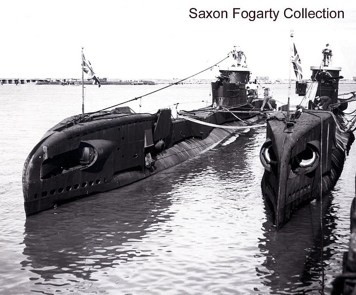 remolque de barco en blanco y negro, submarino, vehículo, militar, vintage, monocromo, Fondo de pantalla HD
