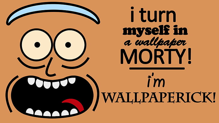I turn myself in a wallpaper Morty I'm Wallpaperick wallpaper, Rick and Morty, vector, HD wallpaper