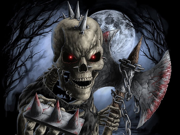 illustration de squelette humain, sombre, squelette, Fond d'écran HD