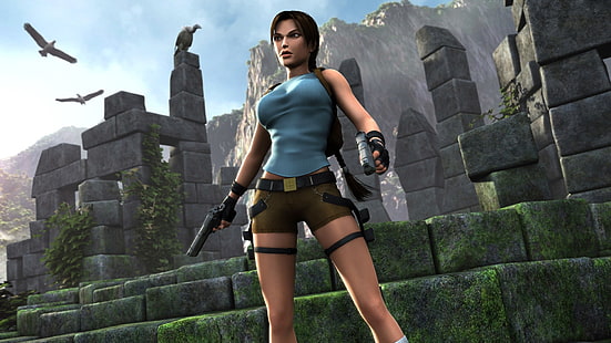 kvinnor, Tomb Raider, Lara Croft, Tomb Raider: Legend, videospel, Tomb Raider: Anniversary, HD tapet HD wallpaper