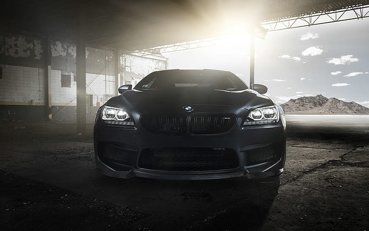 BMW M6 Coupe F13 черный автомобиль вид спереди, BMW, Черный, Автомобиль, Фронт, Вид, HD обои