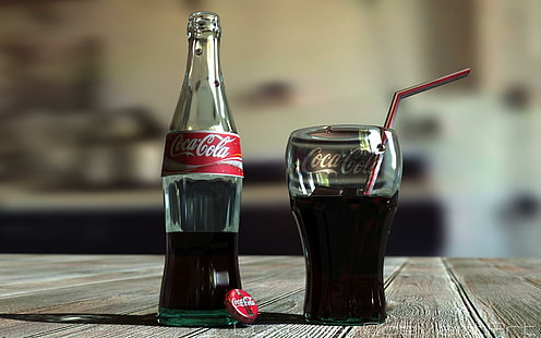 Coca Cola HD Latar Belakang, minuman, latar belakang, coca, cola, Wallpaper HD HD wallpaper
