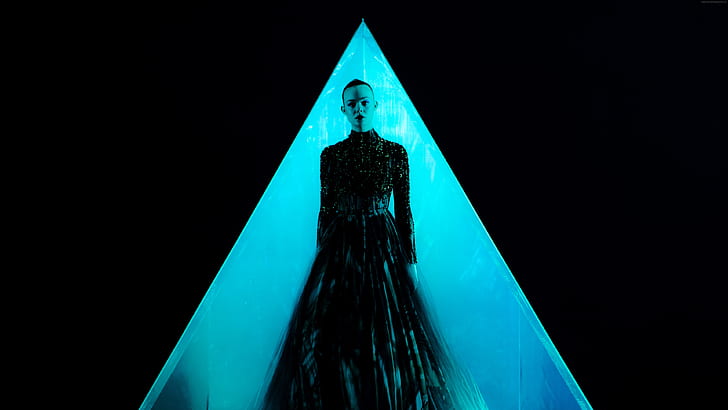 The Neon Demon HD, Elle Fanning, abito lungo da donna nero manica lunga, Neon, Demon, HD, Elle, Fanning, Sfondo HD