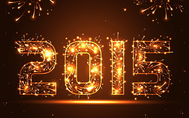 2015 Fireworks, ilustrasi nomor 2015, Festival / Liburan, Tahun Baru, wallpaper paris, festival, 2015, kembang api, Wallpaper HD