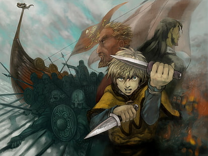 Anime, Vinland Saga, Askeladd (Vinland Saga), Thorfinn (Vinland Saga), Thors (Vinland Saga), Tapety HD HD wallpaper