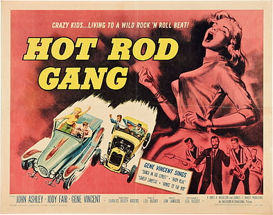 Киноплакаты, фильмы B, Hot Rod Gang, HD обои HD wallpaper