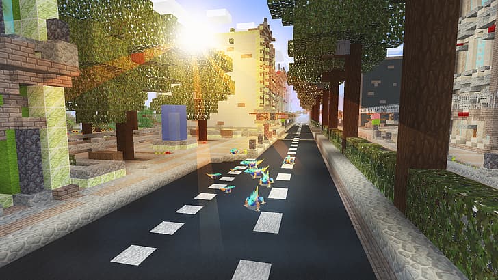Minecraft, video game art, Video Game Landscape, video games, Games posters, HD wallpaper