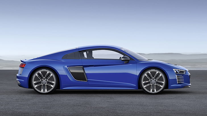 2016, Audi R8, Side View, Blue Car, 2016, audi r8, side view, blue car, HD wallpaper
