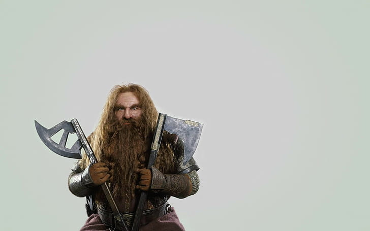 the lord of the rings gimli dwarfs axes moustache, HD wallpaper