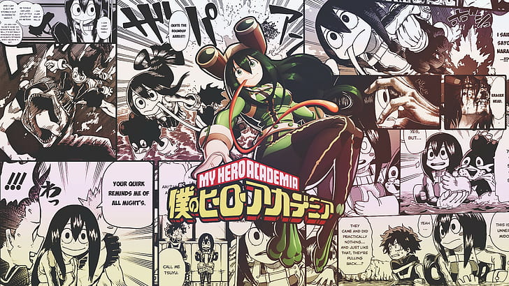 Boku no Hero Academia, gadis anime, Tsuyu Asui, Wallpaper HD