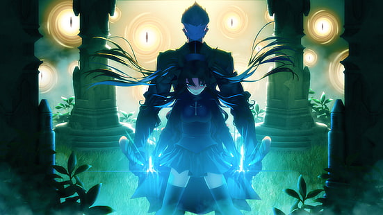 Série Fate, Tohsaka Rin, anime, Fate / Stay Night, Shirou Emiya, Fond d'écran HD HD wallpaper