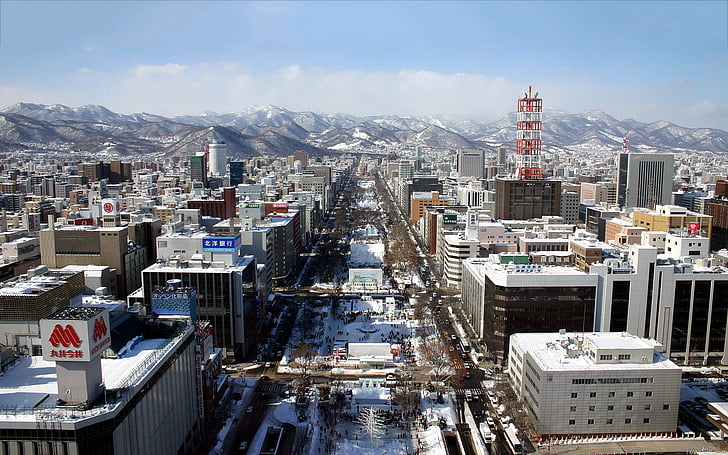 Stadtbild, Japan, Sapporo, HD-Hintergrundbild