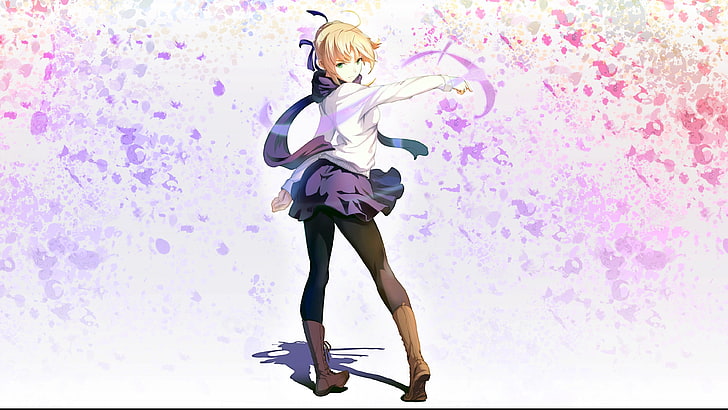 Saber, Fate Series, anime girls, blonde, HD wallpaper