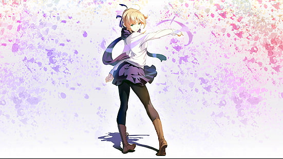 Сэйбер, Fate Series, аниме девушки, блондинка, HD обои HD wallpaper