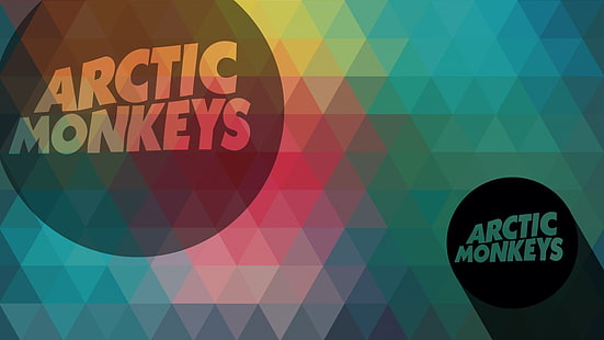 Логотип Arctic Monkeys, арктические обезьяны, разноцветные, HD обои HD wallpaper