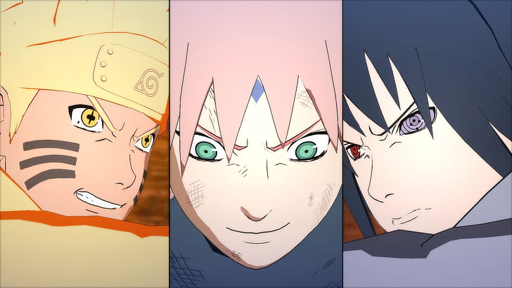 Papier peint numérique Uzumaki Naruto, Haruno Sakura et Uchiha Sasuke, Naruto Shippuuden, Haruno Sakura, Uzumaki Naruto, Uchiha Sasuke, Fond d'écran HD
