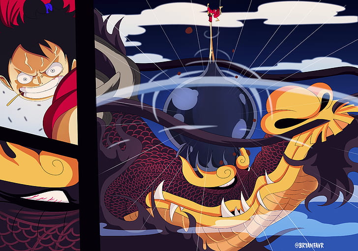 Anime, One Piece, Kaido (One Piece), Monkey D. Luffy, HD wallpaper |  Wallpaperbetter