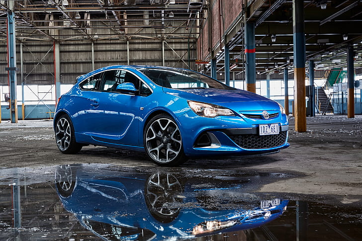 Opel, Opel Astra, Blue Car, Car, Compact Car, Reflection, Vehicle, HD wallpaper