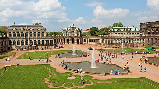 Istana, Zwinger (Dresden), Dresden, Zwinger, Wallpaper HD HD wallpaper