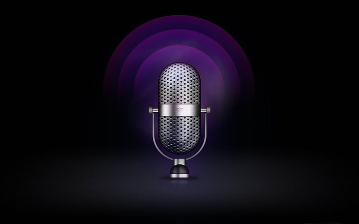 radio microphone-Music theme wallpapers, gray condenser microphone clip art, HD wallpaper
