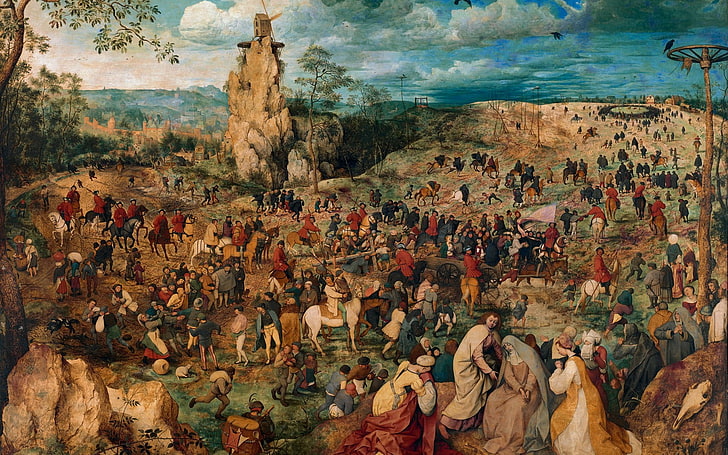 종교 그림, 피터 Bruegel, 고전 예술, 그림, HD 배경 화면