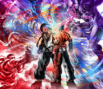 Straßenkämpfer, Straßenkämpfer X Tekken, Teufel Kazuya, böser Ryu, Kazuya (Tekken), Ryu (Straßenkämpfer), Tekken, HD-Hintergrundbild HD wallpaper