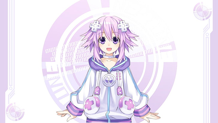 Hyperdimension Neptunia, Neptune (Hyperdimension Neptunia), gadis-gadis anime, Wallpaper HD