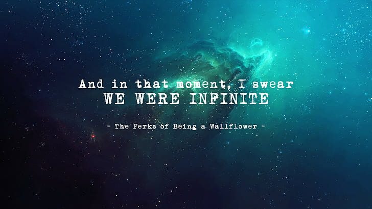 the perks of being a wallflower universe quote novels, HD wallpaper