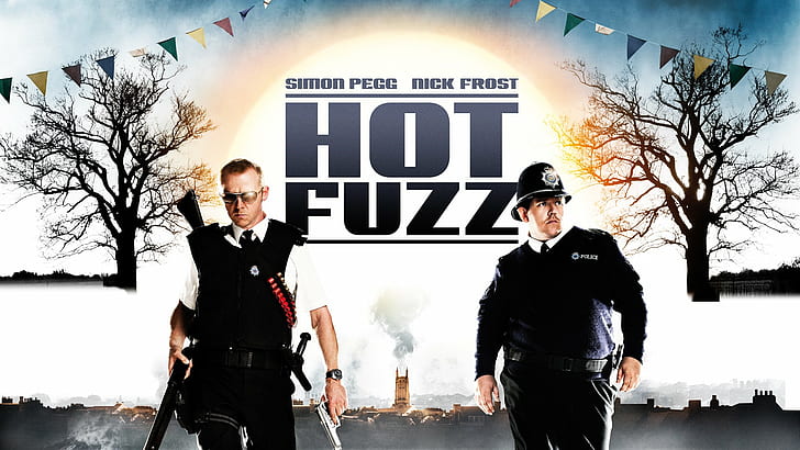 comedy, crime, fuzz, hot, parody, police, HD wallpaper
