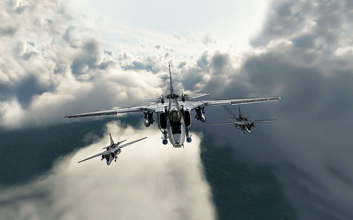 Jet Fighters, aerei grigi, aerei, 1920x1200, jet da combattimento, Sfondo HD