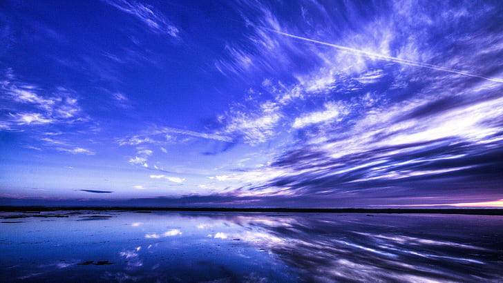 Water Clouds Skyscapes Widescreen Resolutions, clouds, resolutions, skyscapes, water, widescreen, HD wallpaper