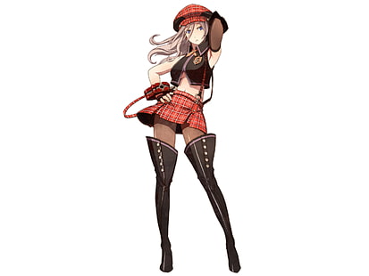 donna che indossa uno sfondo anime uniforme nero e rosso, anime, anime girls, God Eater, Alisa Ilinichina Amiella, Sfondo HD HD wallpaper