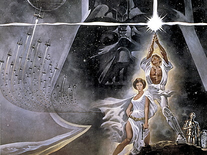 Star Wars: Episode IV - Un nouvel espoir, affiche, Fond d'écran HD HD wallpaper