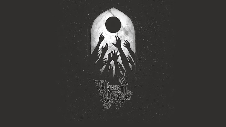 silhouette di mani illustrazione, black metal, musica metal, sfondo semplice, mani, Sfondo HD