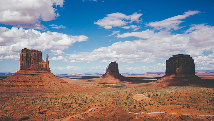 Monument Valley, paisaje, desierto, Monument Valley, sombra, horizonte, Fondo de pantalla HD