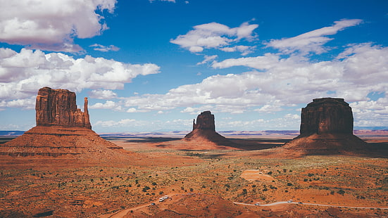 Monument Valley, krajobraz, pustynia, Monument Valley, cień, horyzont, Tapety HD HD wallpaper